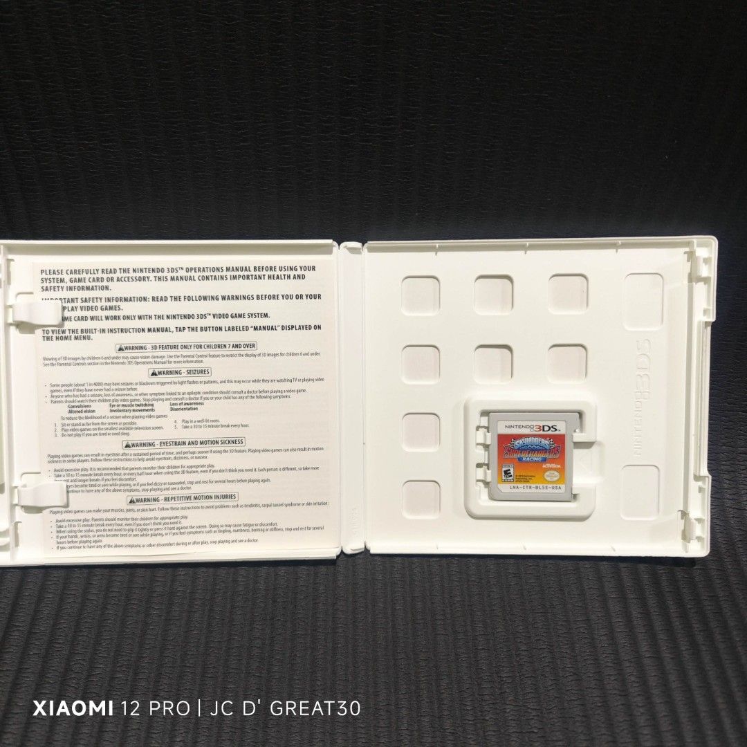 Skylanders Superchargers Racing 3DS Game (Rare) (Category: Nintendo) located in Quezon City. Submitted by shopme_gadget30 (Listing ID 1378287650, Image 3). Description: kindly read the details first for sale fixed price good Condition tested and working With case , game card and manual with indication of not for resale at the back of the cover art compatible to Nintendo 3ds usa region Shoopppppeee —,✅ can check out pm for the linnnkkk (If shooppp
