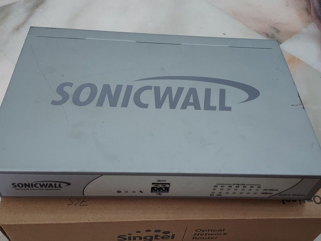SonicWall Network Security Appliance Router (Category: Networking) located in Singapore. Submitted by priyajain (Listing ID 1378249119, Image 1). Description: - Used SonicWall Network Security Appliance Router - Appears to be in working condition - Comes with original box - Suitable for home or small business network security - Please view images for details.