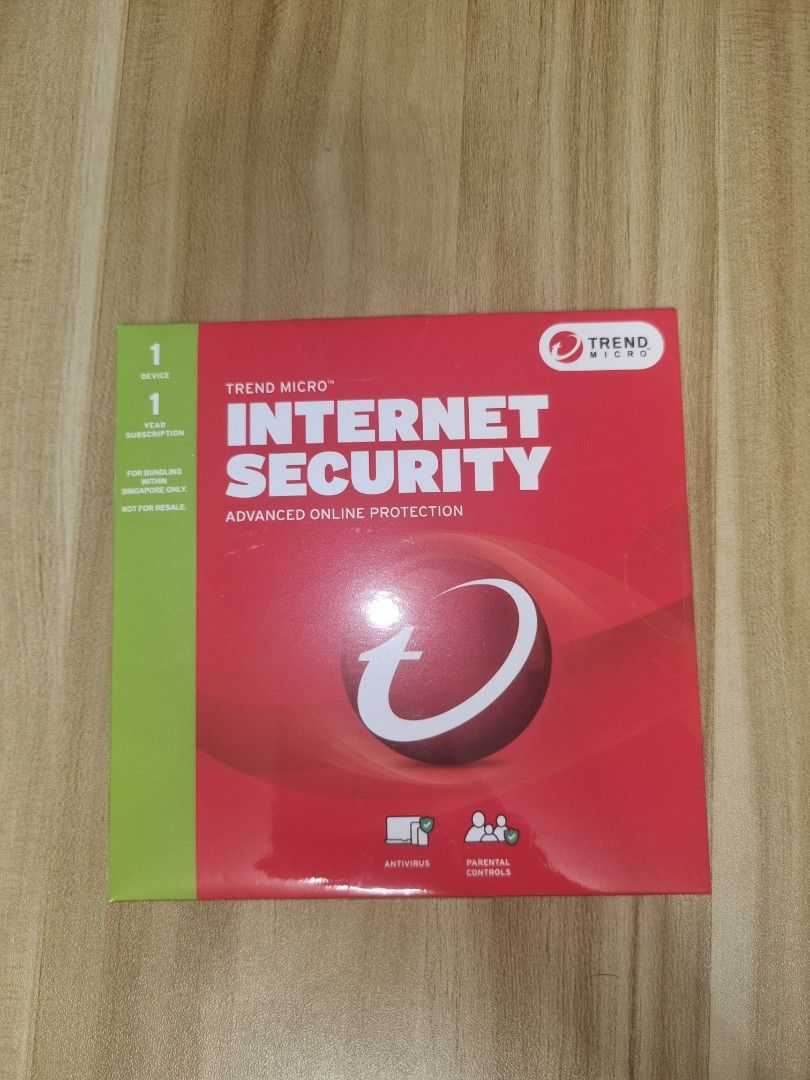 Trend Micro Internet Security - 1 User (Category: Software) located in Singapore. Submitted by xtesla (Listing ID 1378182191, Image 1). Description: - Brand new and sealed Trend Micro Internet Security. - Protects your devices from online threats. - Includes advanced online protection. - 1 user license. - Ideal for computers and laptops..
