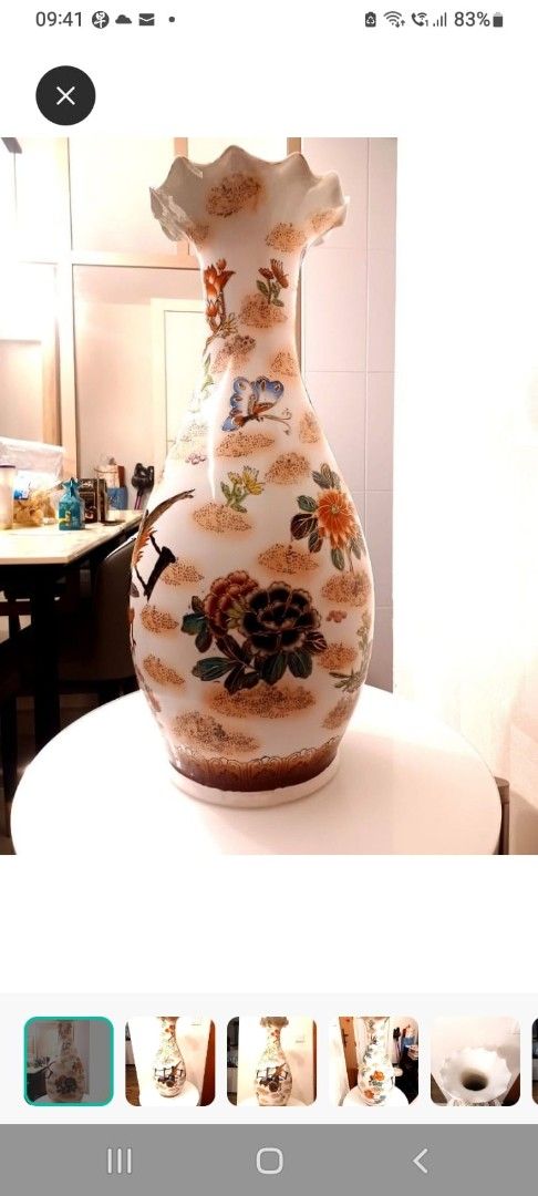Vintage Floral Ceramic Vase