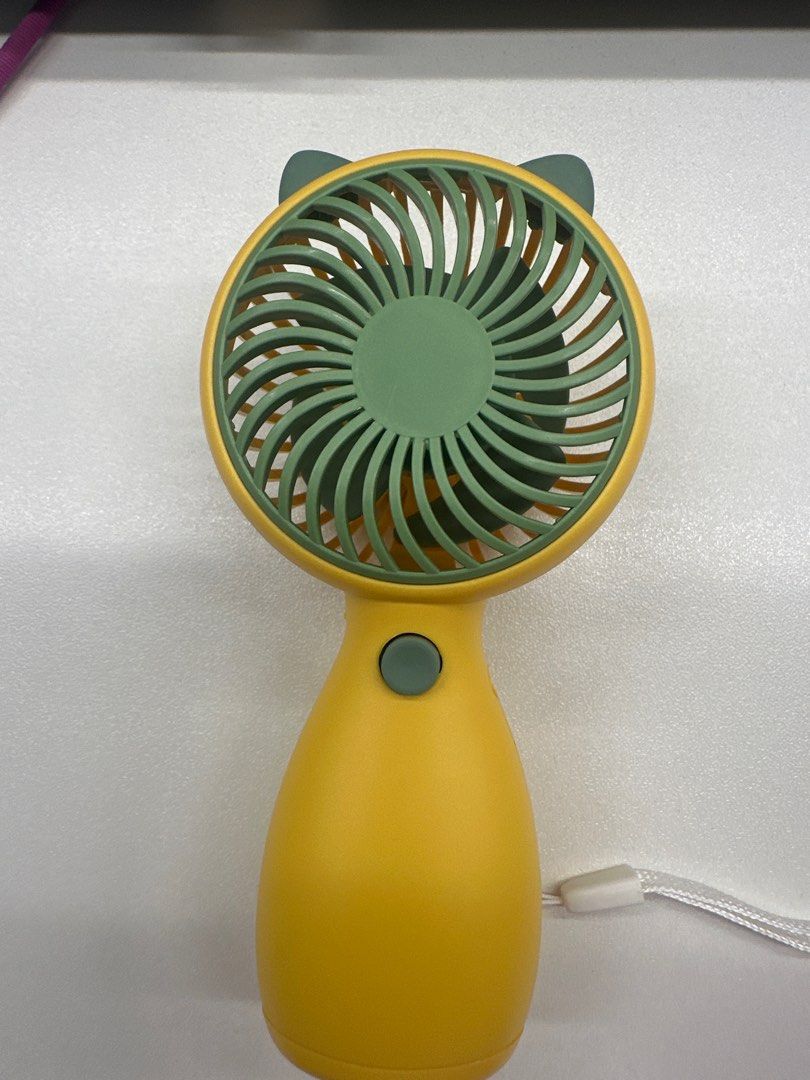Yellow Portable Handheld Fan