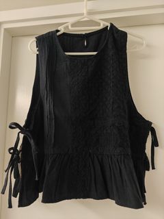 100%全新寶藍色全棉背心64237986306945110