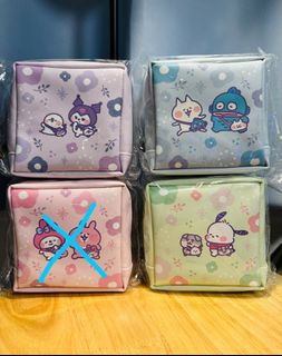 全新日版2025 Sanrio 水怪 Kuromi Melody Pc狗 x p助 兔兔 化妝袋 多用途袋64191869888899110