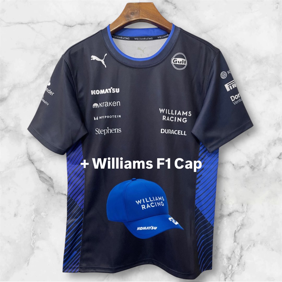 2025 Williams Racing F1 / Formula One Tee + Cap, Men's Fashion, Tops ...