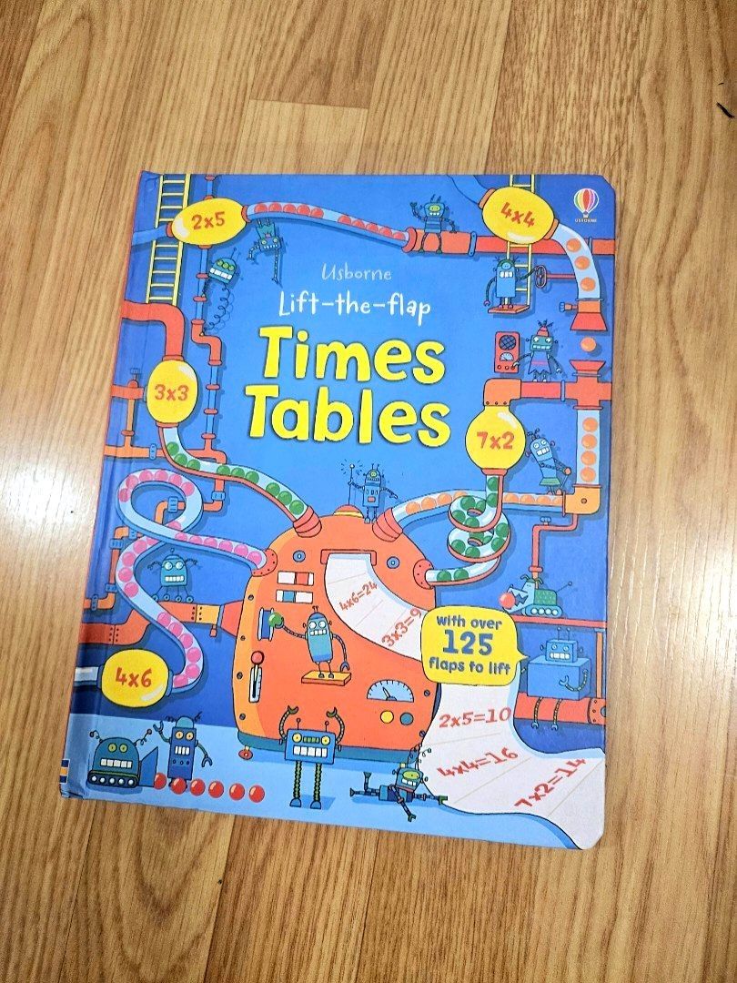 兩本) 學乘數書/ 乘法揭頁書/ Times tables/ 小學英文數學乘數表/ 乘數練習, 興趣及遊戲, 書本& 文具, 兒童書籍-  Carousell