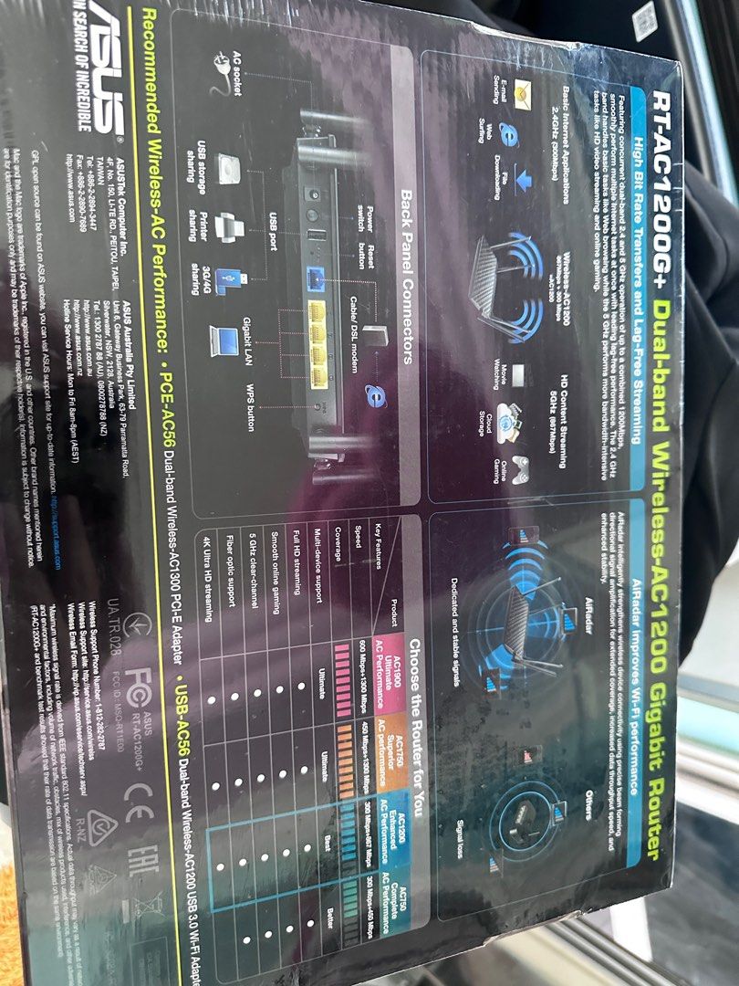 Last week. ASUS RT-AC1200G+ Dual-band Wireless Router63227748747139111