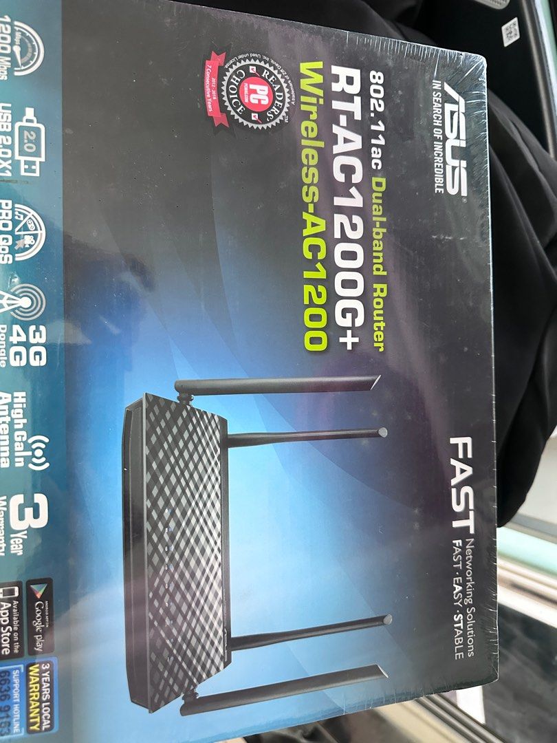 Last week. ASUS RT-AC1200G+ Dual-band Wireless Router63227748747139110