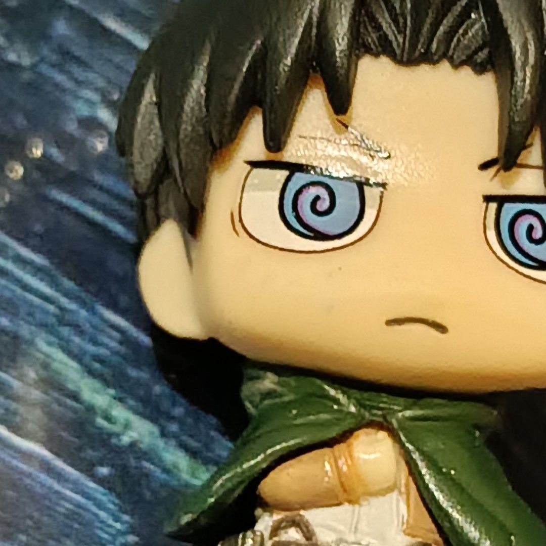 Attack on Titan - LEVI ACKERMAN Keychain (Category: Figurines & Statues) located in Naga. Submitted by sensensens (Listing ID 1381756457, Image 3). Description: AOT - Levi Ackerman Keychain 2pcs available flaw: minimal stain (3rd picture).
