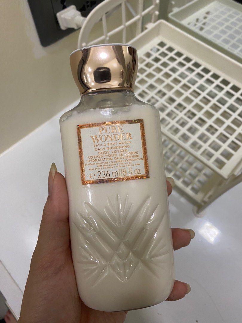 BATH & BODY WORKS pure wonder lotion (Category: Bath) located in Cavite. Submitted by vvvv.store (Listing ID 1381791187, Image 1). Description: lightly used.