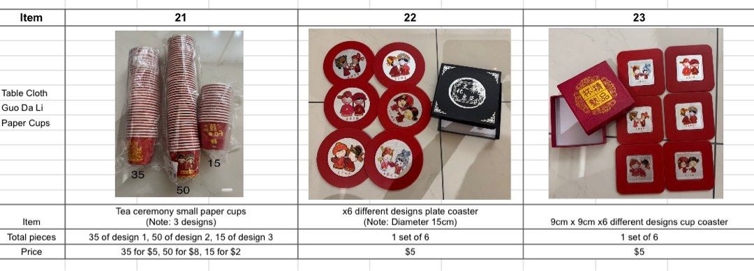 Wedding Decoration Items