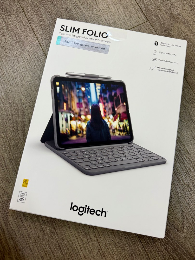 BNIB: Logitech Slim Folio Case with Integrated Bluetooth Keyboard for ...