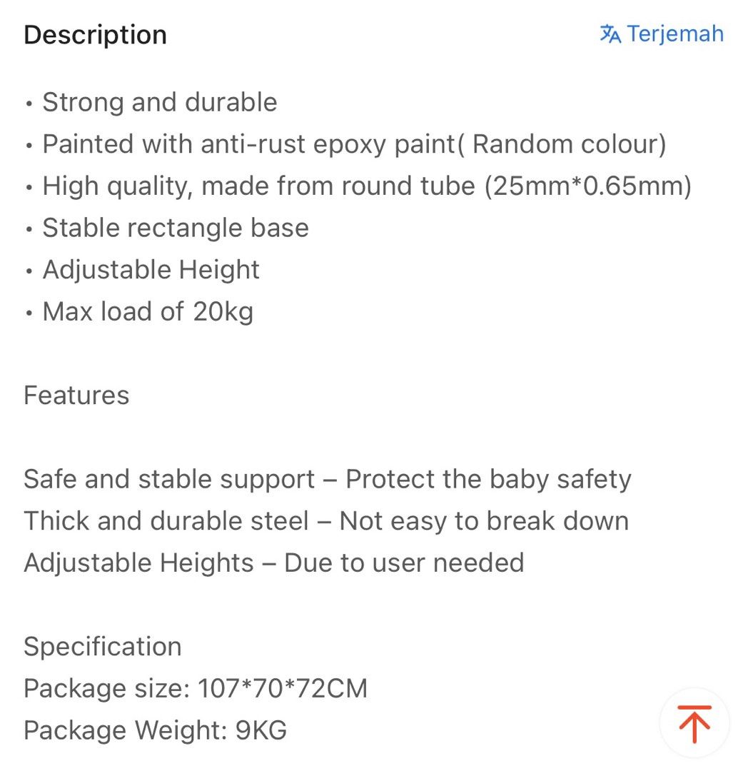 Buaian baby (Category: Cots & Cribs) located in Kuala Lumpur. Submitted by fashiha_radzi (Listing ID 1381734390, Image 2). Description: ✨ Preferable pickup @ Bdr Tun Razak, Cheras ✨ Can nego with reasonable price.