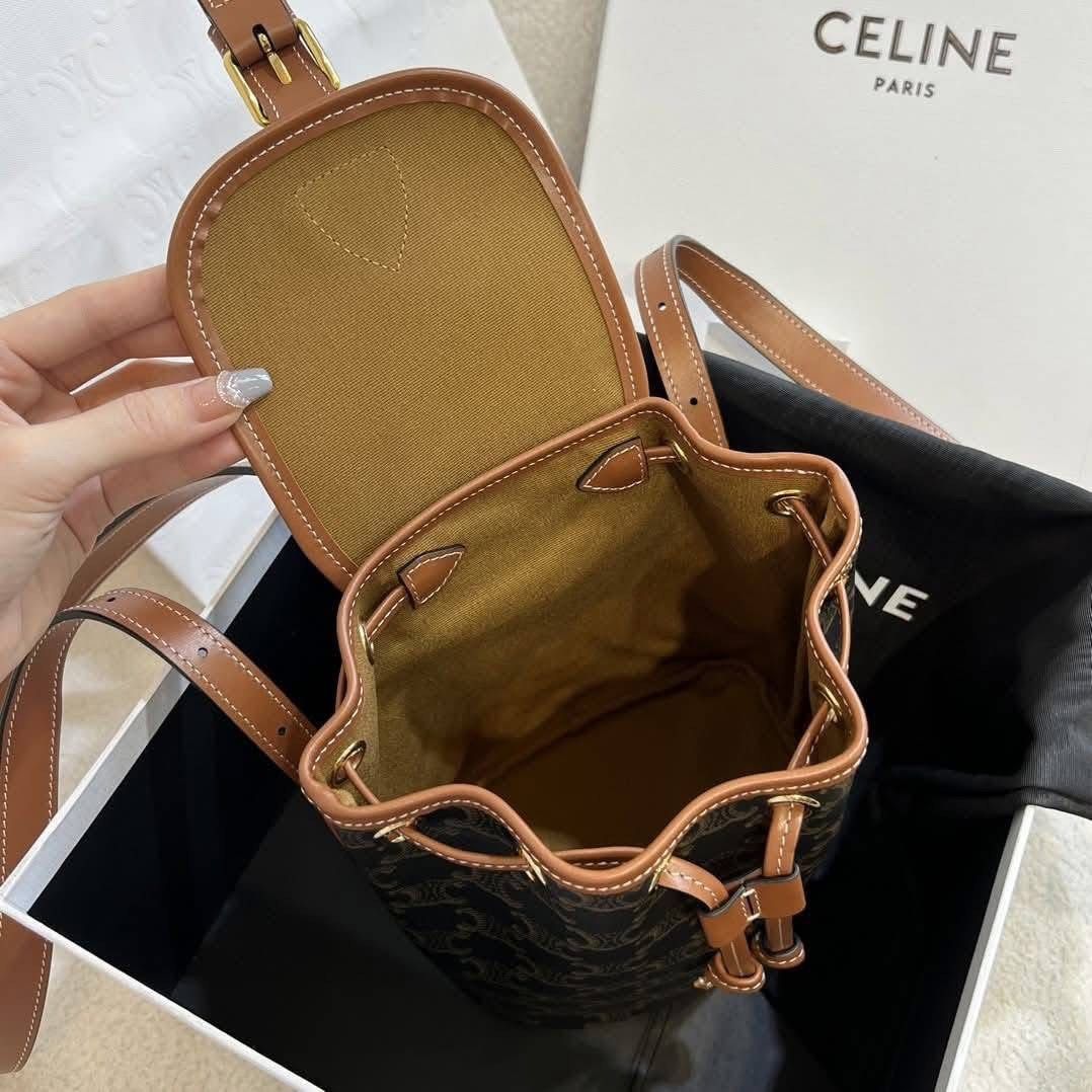 Celine - Mini Backpack Folco in Canvas & Calfskin (Category: Luxury Bags & Wallets) located in Las Pinas. Submitted by cheapsomething (Listing ID 1381694490, Image 3). Description: For PRE ORDER 💖 (Super sale! Only until stocks last!) FREE shipping nationwide (via LBC) PRODUCT DETAILS: Dimensions Length: 18.5cm Height: 20cm Depth: 10cm Handle drop: 8cm Adjustable strap drop: Min 34cm / Max 45cm Material: Canvas with leather trim Textile lining S