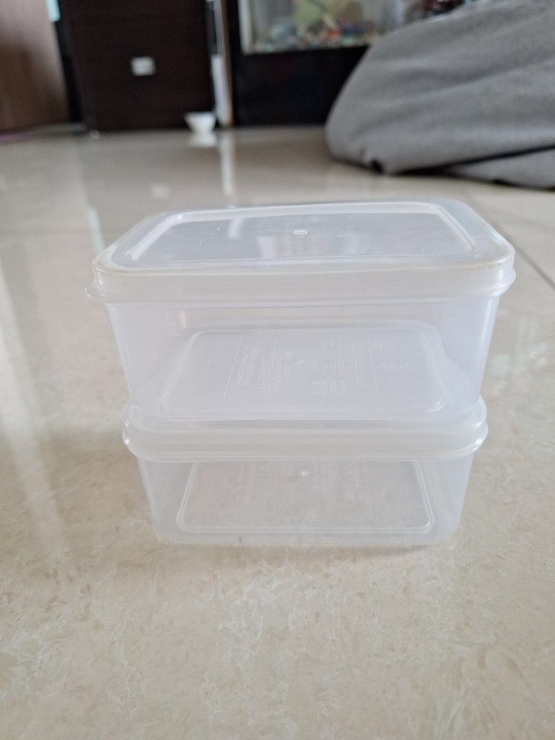 3 Clear Plastic Food Storage Containers