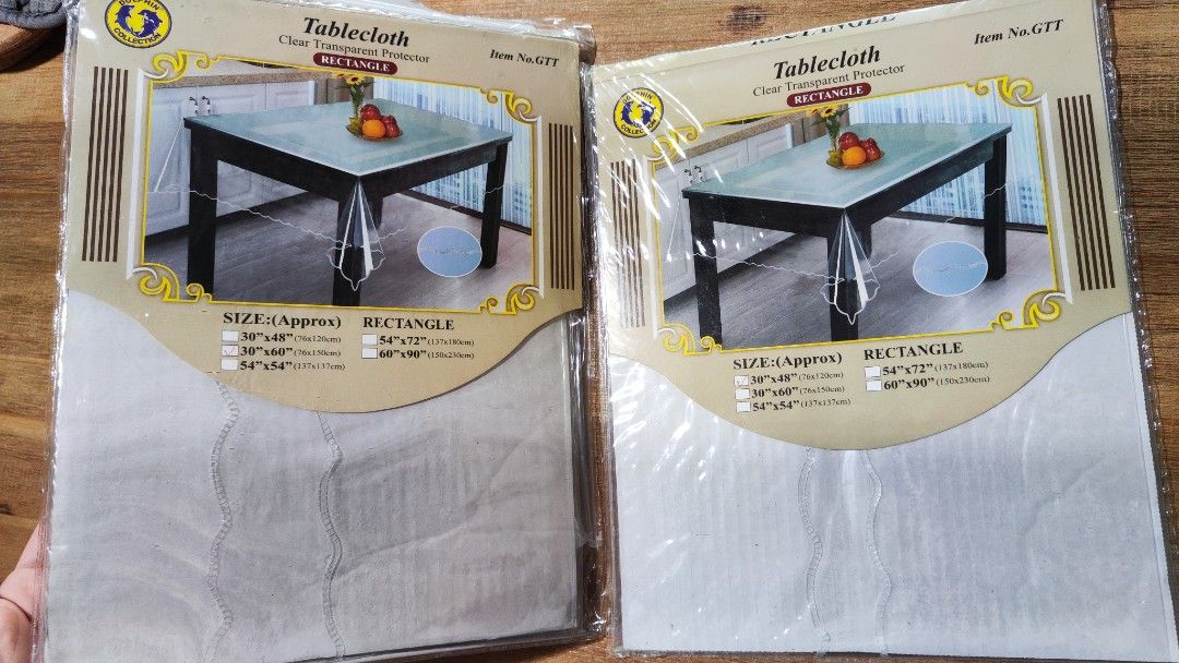Clear Transparent Tablecloth - Rectangle