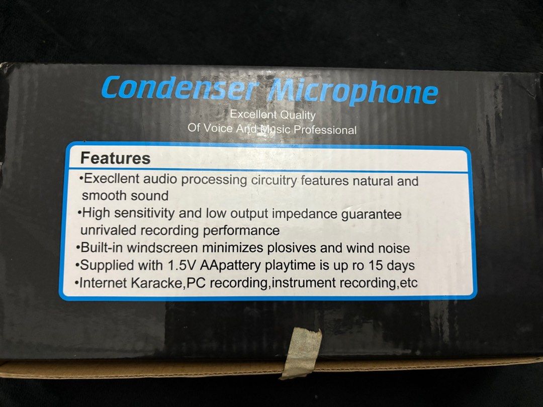 Condenser Microphone with Stand (Category: Microphones) located in Manila. Submitted by weya_ (Listing ID 1381799725, Image 3). Description: never used. natambak lang negotiable.