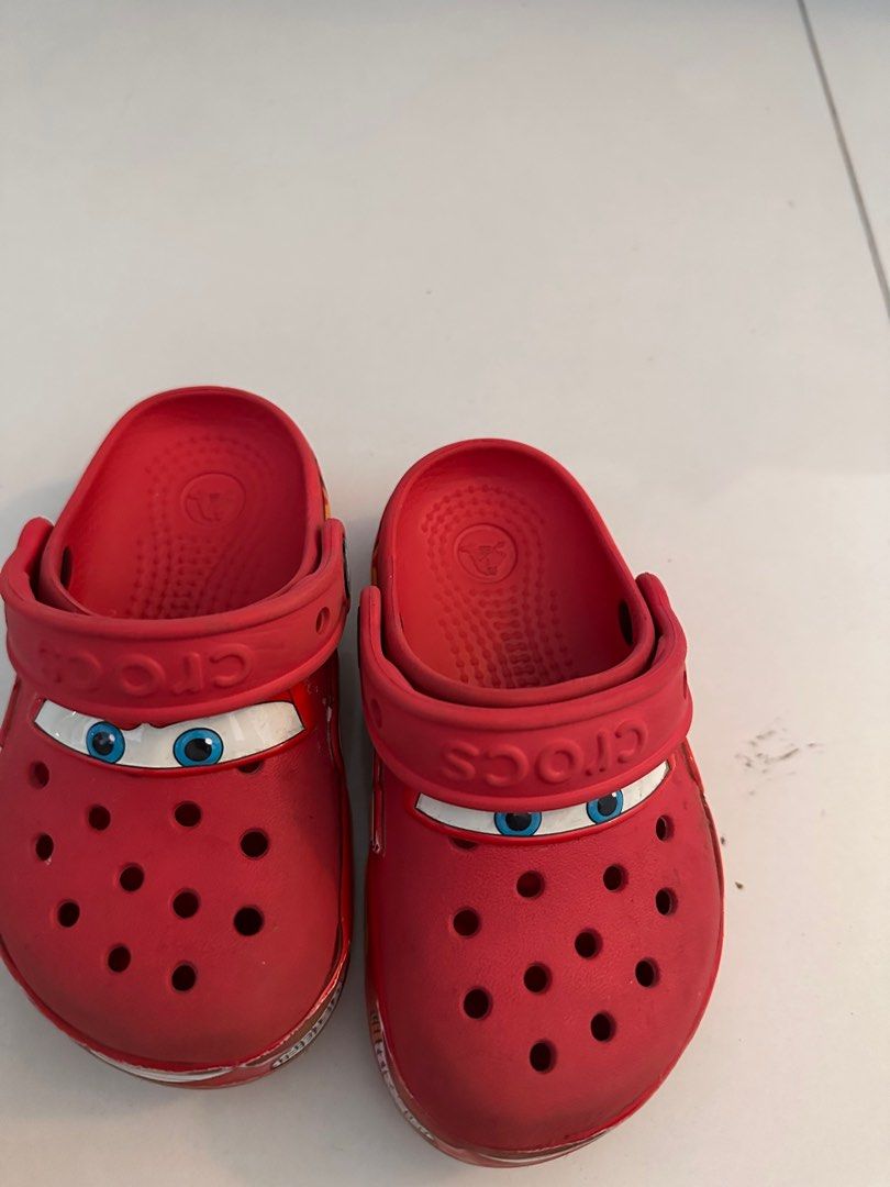 Crocs McQueen (Category: Babies & Kids Fashion) located in Kuala Lumpur. Submitted by nassquared (Listing ID 1381799590, Image 1). Description: Size C9.