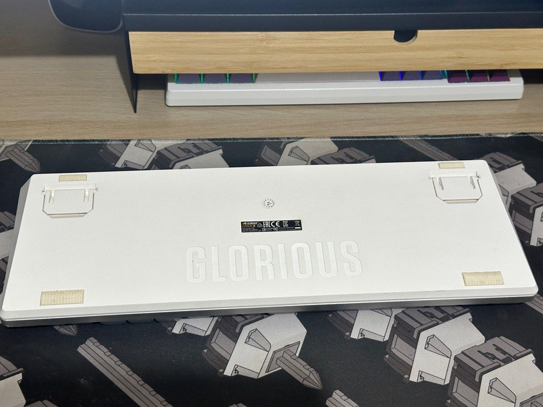 Custom Glorious Mechanical Keyboard GMMK Ascend 2 (Category: Computer Keyboard) located in Manila. Submitted by random.affordables (Listing ID 1381820881, Image 2). Description: Custom Glorious Mechanical Keyboard GMMK Ascend 2 Mechanical Keyboard Total build = almost 7.5k Selling for = 6.5k no issue needs cleaning no cord included Specs: - GMMK 2 barebone wired - akko clear keycaps (with box, complete keys) - akko matcha keycaps (linear, pre-lub
