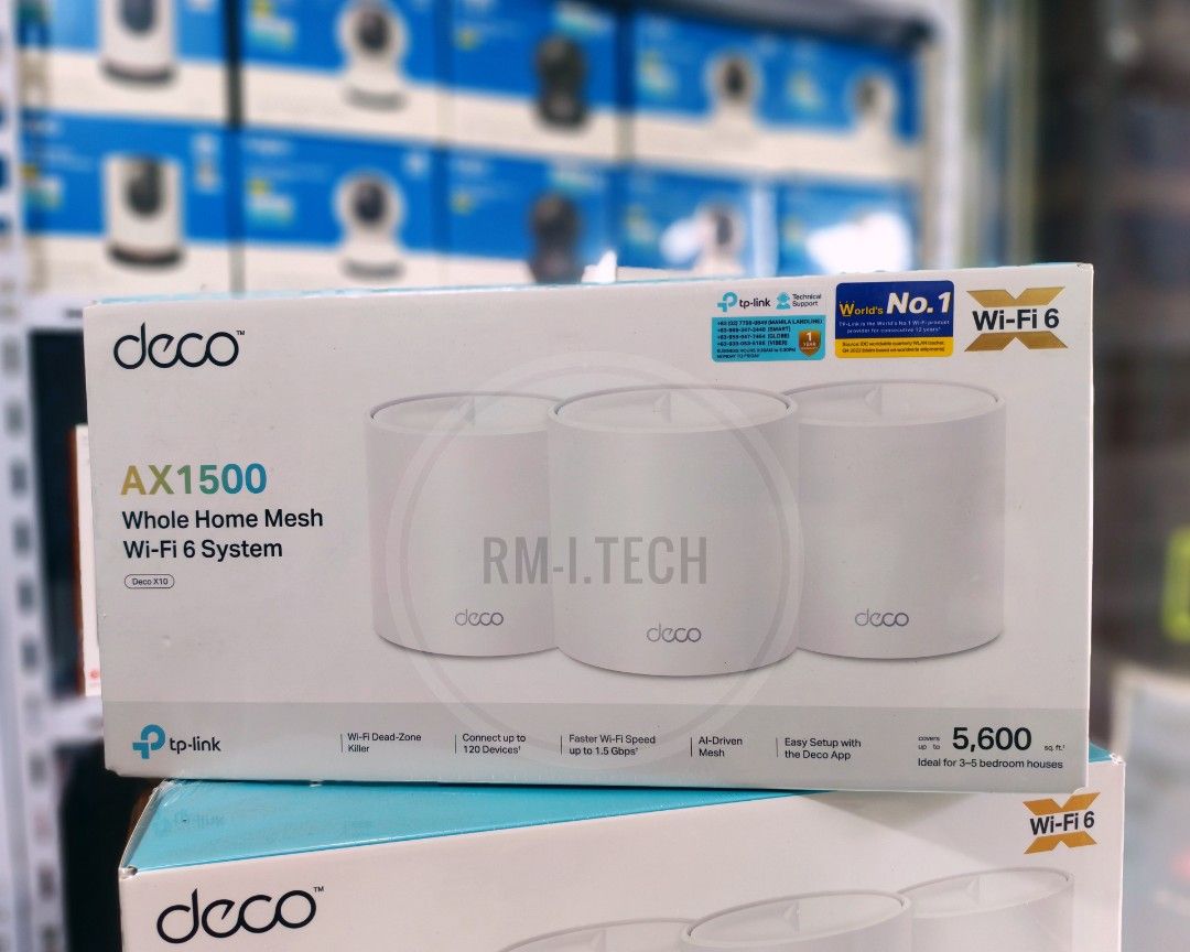 DECO AX1500 X10 wifi 6 whole mesh System (Category: Networking) located in Manila. Submitted by rm.itech051523 (Listing ID 1381861027, Image 3). Description: Available 1 pack 2 pack 3 pack (price for attention only ).