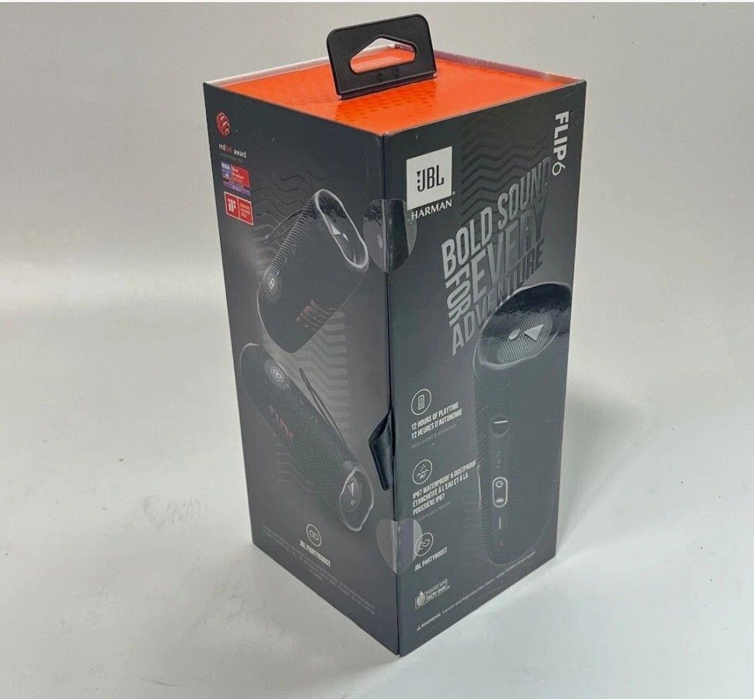 (Delivery) BNIB JBL Flip 6 SEALED +invoice + warranty|Brand New in box | bluetooth portable wireless speakers  IPX67 Waterproof | 12hr battery| Black63205308397186111