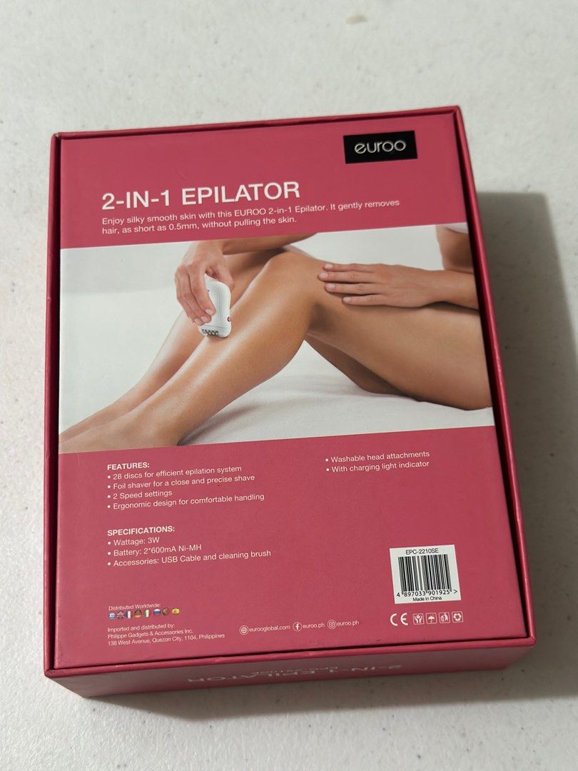 Epilator and Shaver (Category: Hair) located in Mandaluyong City. Submitted by pricecutbyku (Listing ID 1381679067, Image 2). Description: 2 in 1 epilator and shaver bought at SM last dec 2024 at 2500pesos used a few times only (epilator) unused shaver head loc: mandaluyong .