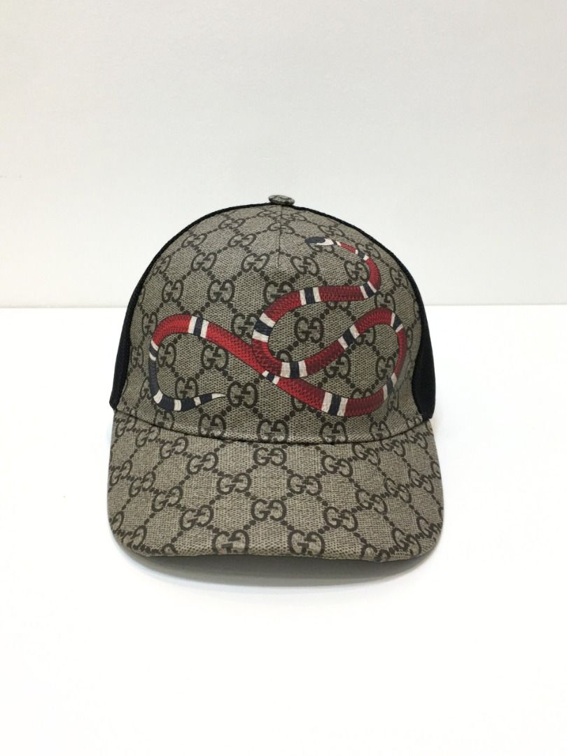GUCCI GG Supreme Monogram Kingsnake Baseball Cap (Pre-owned Authentic) (Category: Luxury Accessories) located in Santa Rosa. Submitted by brandieshoppe (Listing ID 1381774831, Image 2). Description: ✅ Authentic/Original Preloved ✅ From Japan Auction ✅ Money-back Guaranteed If Proven Fake ✅ In Excellent Condition ✅ Message Us For More Details *Open Also for Layaway Terms #01166.