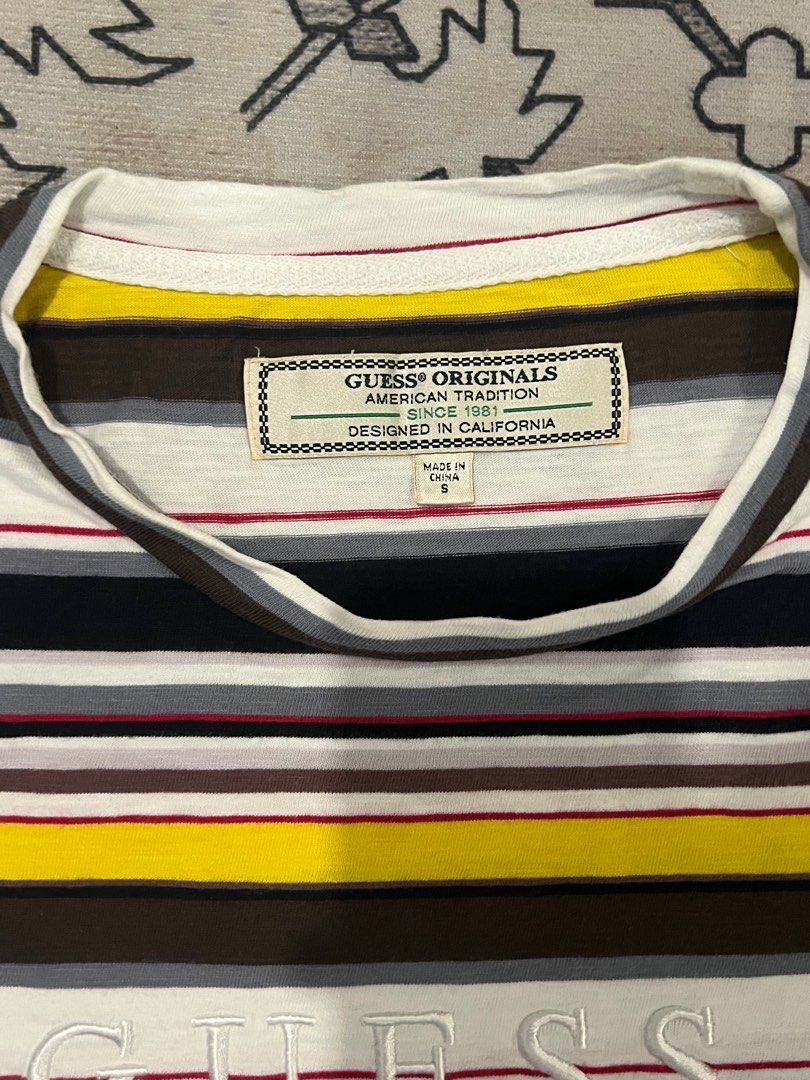 Guess Originals (Category: Tshirts & Polo Shirts ) located in San Juan City. Submitted by drewselects (Listing ID 1381736100, Image 3). Description: Guess originals stripes shirt (ASAP ROCKY vibe) Size: small (fits M-L) .