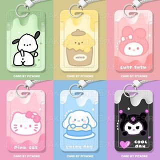 hello kitty card holder, card sleeve, lanyard, octopus card cover, card case, pc dog pochacco kuromi my melody cinnamon dog cinnamoroll pudding dog hello kitty storage plush toy gift birthday present christmas gift student ID staff ID pass holder pompompurin64243745234691110