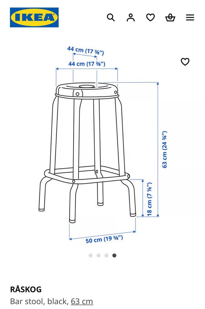 IKEA kitchen Bar Stool65075101370755111