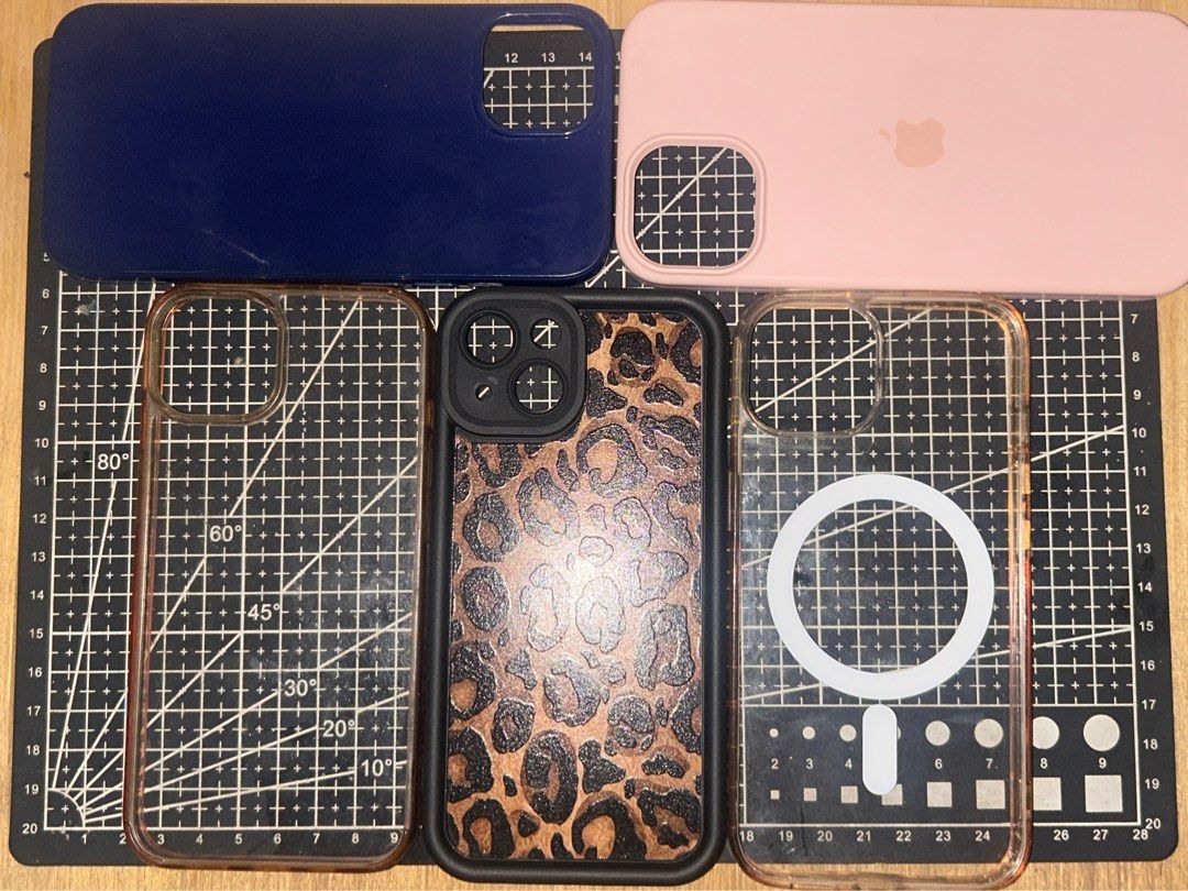 IPHONE 13/14 CASE BUNDLE (5 PCS) (Category: Cases & Sleeves) located in Quezon City. Submitted by ariya.shop (Listing ID 1381719272, Image 1). Description: rfs: decluttering mop: gcash, bpi, maya mod: lalamove, ggx, grab.
