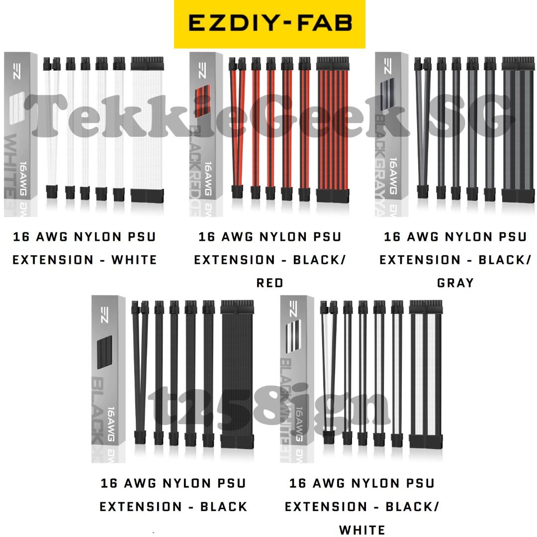 [JULY PROMO - READ DESC BELOW] SEASONIC FSP SUPERFLOWER NZXT LIAN LI CORSAIR / SEASONIC 600W PCIe 5.0 12VHPWR 16AWG CABLE / EZDIY FAB 16AWG PSU EXTENSION CABLES63205311441665113