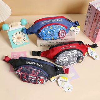 Marvel waist bag, fanny pack, crossbody bag, sling bag, storage pouch, utility pouch, practical bag, Spider-Man, Iron Man, Captain America, figurine, birthday gift, present64193274916482110