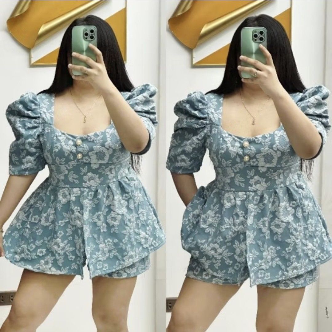 Moana Terno from Miss Kat PH (Category: Sets or Coordinates) located in Pasig City. Submitted by dawwoti (Listing ID 1381720044, Image 1). Description: 💙 FOR SALE: Brand New Plus Size Puff Sleeve Romper MOANA 💙 📌 RFS: Wrong size. Only tried on once para isukat lang po — never worn outside. 📌 Size: Labeled XL to 2XL, but best for 2XL. I'm an XL and it's too loose on me kasi hindi ako big b👀b. Hehe. 📌 Material: Thick, high-quality fabric. Sup