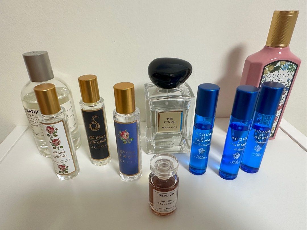 PERFUME DECLUTTER (Category: Fragrance & Deodorants) located in Singapore. Submitted by kdxhalo (Listing ID 1360675071, Image 1). Description: PLS CHECK OUT MY OTHER LISTINGS FOR THE ACTUALPRICE PLS HELP TO DECLUTTER😭😭 Everything is 100000% authentic cuz i personally love collecting perfumes so no way ill get inspired ones🥰 Open to trades Looking for: Penhaligon duchess rose, changing constance Chanel gabrielle Tomford white suede.