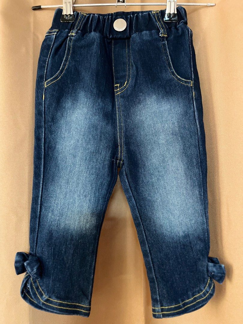 Preloved Denim Pants (Category: Babies & Kids Fashion) located in Makati City. Submitted by clutterbye (Listing ID 1381849215, Image 1). Description: Preloved - please manage your expectations Color may vary due to lighting PRICE IS FINAL, No Haggling Please Check Size Details in Pics RFS: Decluttering MOP: Gcash.