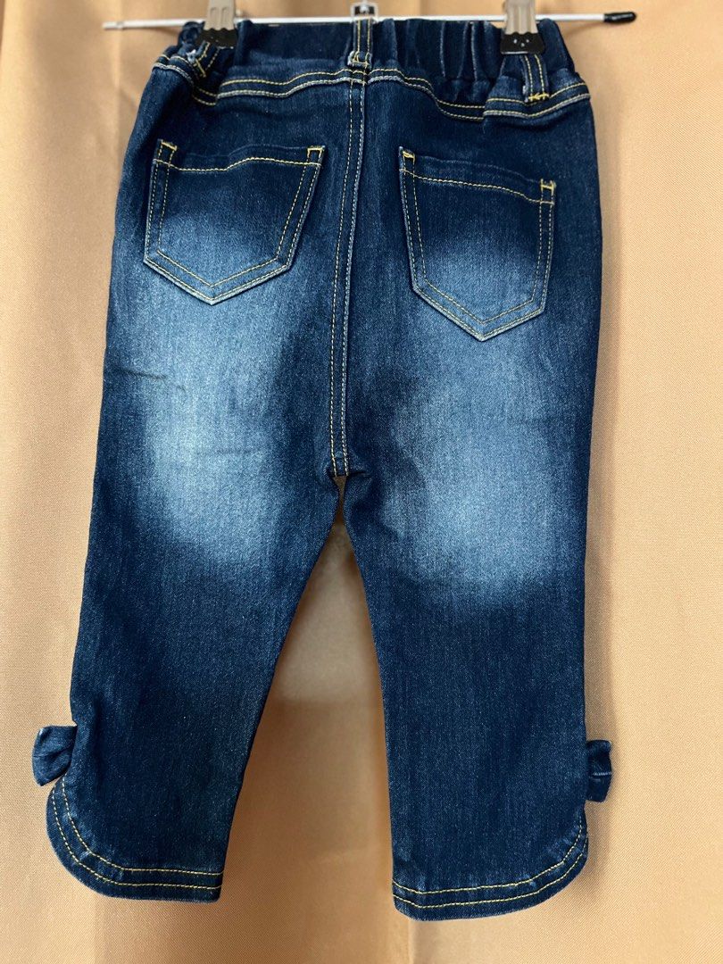 Preloved Denim Pants (Category: Babies & Kids Fashion) located in Makati City. Submitted by clutterbye (Listing ID 1381849215, Image 2). Description: Preloved - please manage your expectations Color may vary due to lighting PRICE IS FINAL, No Haggling Please Check Size Details in Pics RFS: Decluttering MOP: Gcash.