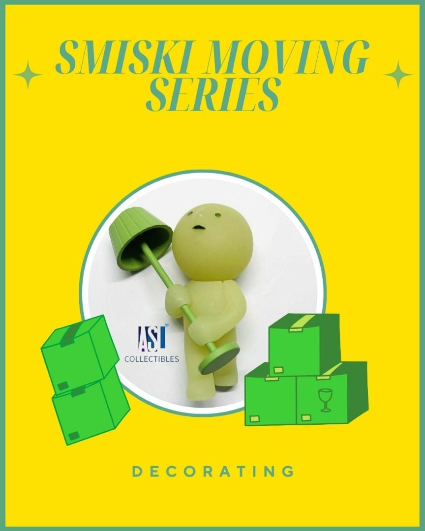 Smiski Moving Series "Decorating" (Category: Vintage Collectibles) located in Manila. Submitted by asl__collectibles (Listing ID 1381799530, Image 1). Description: Smiski Moving Series “Decorating” One of the 7 Smiski Moving Series variations available. Smiski carrying a lamp. What kind of interior should I make? ₱549 each All items are guaranteed authentic and original products. Actual item is posted with our watermarks. Can send more condi pics