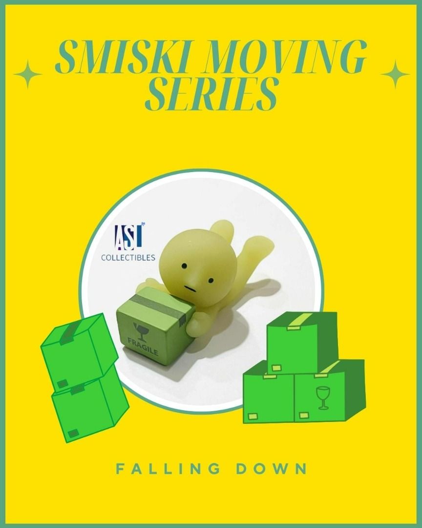 Smiski Moving Series "Falling Down" (Category: Luggage) located in Manila. Submitted by asl__collectibles (Listing ID 1381798743, Image 1). Description: Smiski Moving Series “Falling Down” One of the 7 Smiski Moving Series variations available. Smiski carrying luggage. Is your luggage safe? ₱549 each All items are guaranteed authentic and original products. Actual item is posted with our watermarks. Can send more condi pics upon request! Nationwi
