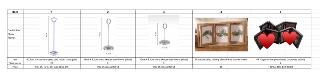 Wedding Decoration Items