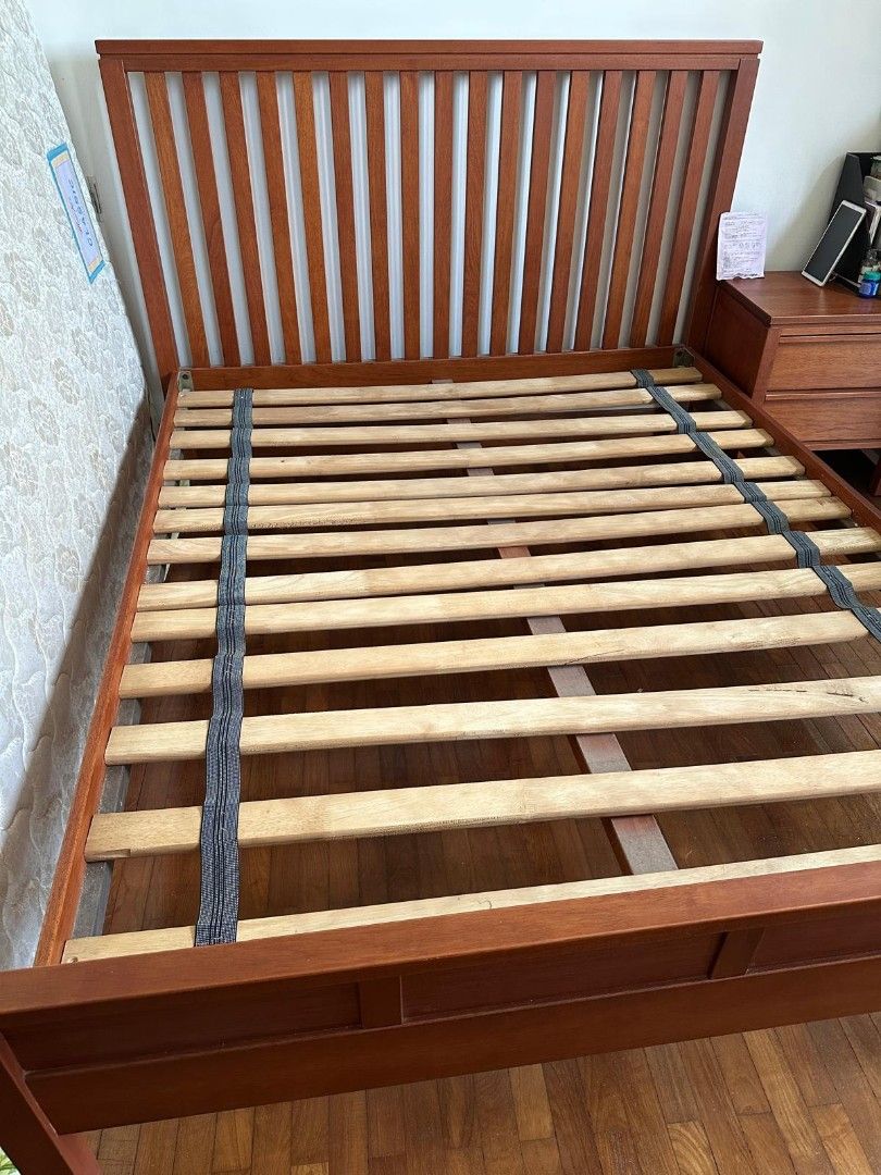 Solid Wooden Bed Frame - Queen Size65074645575681111