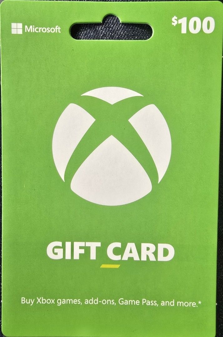 Xbox Gift Card $100, Video Gaming, Gaming Accessories, Game Gift