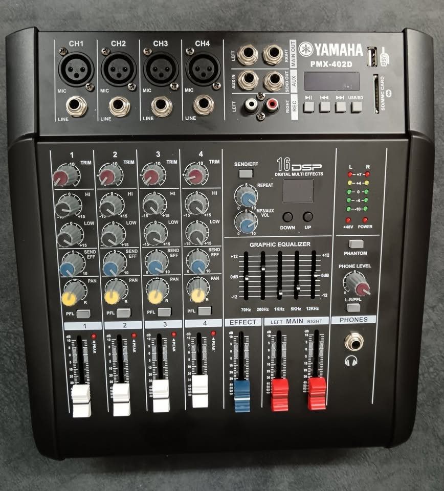 yamaha Power mixer 4 channel 450watt x 2 with Bluetooth & 16 dsp usb ...