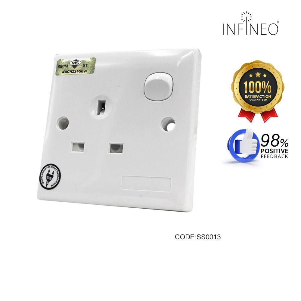 13A Switch Socket (Sirim), TV & Home Appliances, Electrical, Adaptors ...