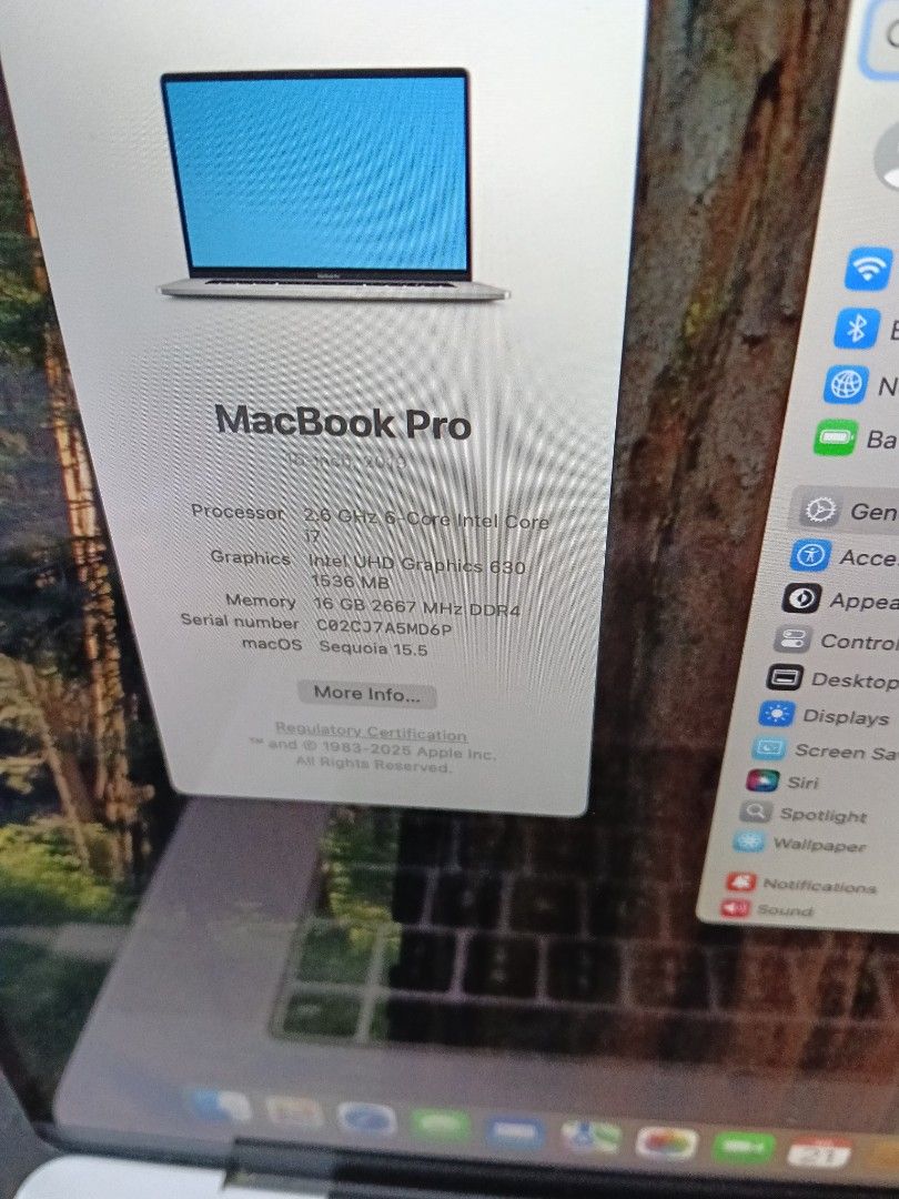 15 inch i7 MacBook pro 2019 16gb 500gb63168948658051111