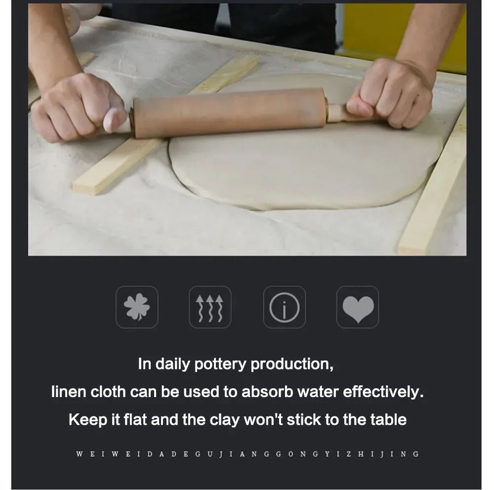 1.5M Pottery Special Linen Cloth Clay Burlap DIY Pottery Ceramics Clay ...