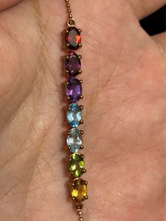 18K玫瑰金彩晶石手鏈64225028937090110