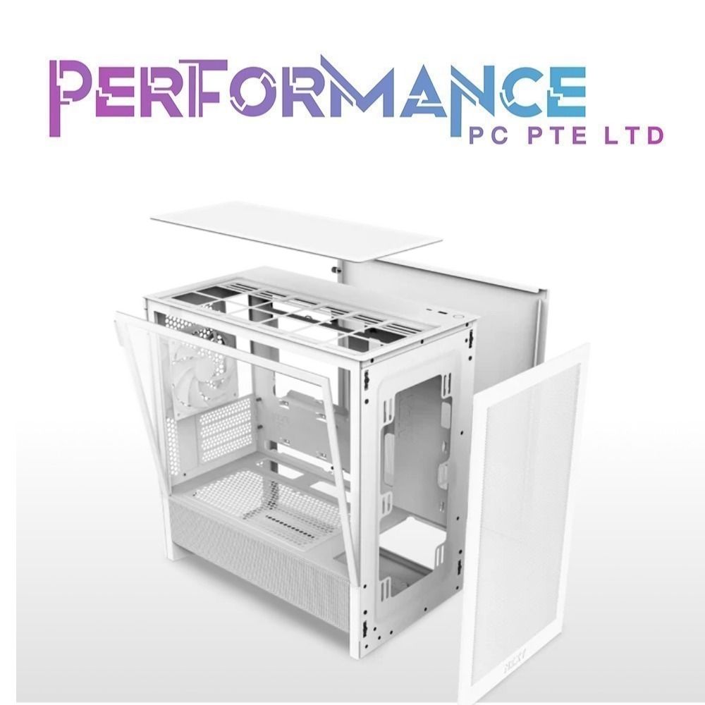 (2025) NZXT H3 Flow Micro ATX Airflow Case BLACK/WHITE (2 YEARS WARRANTY BY TECH DYNAMIC PTE LTD)63220257300738111