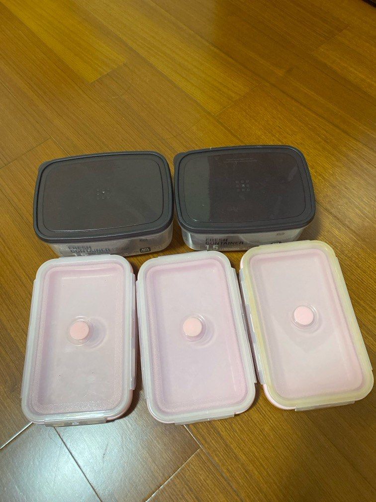 由 shuweitsai176 (刊登 ID 1381911541，圖片 1) 提交，位於 桃園市 (Taoyuan) 的 保鮮盒 (類別：浴室、廚房用品配件)，說明：粉色3個100 咖啡色2個150 全部帶走 200 。