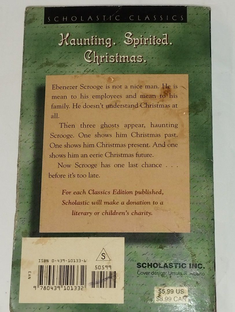A Christmas Carol Charles Dickens (Category: Storybooks) located in Tanza. Submitted by 23rdblock (Listing ID 1382043035, Image 2). Description: used during my highschool days for a book report :).