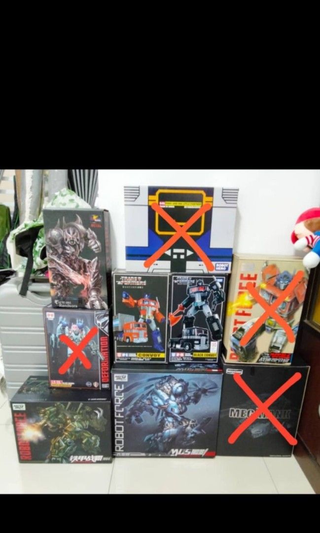 Assorted Transformers (Category: Toys & Games) located in Kluang. Submitted by hal81 (Listing ID 1381969635, Image 2). Description: a.Item as shown b.MIB c.Condition 10/10 list of items 1. Iron Factory Evil Lord (EX‑11) - RM200 2. IF War‑in‑Pocket Dutch / Phecda RM 200 each 3. DX9 La Hire (Kaleidoscope/Movie version) RM200-SOLD 4. D‑Style SD Rodimus Prime- RM200 5. ES‑Gokin Roadbuster (Series 14) - RM250-SOLD 6. MW‑001 “Rendsora”- RM150 7. Robotf